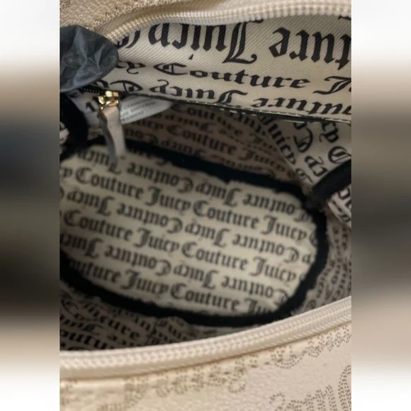 Bnwt Juicy Couture Tan Mini Backpack with Heart Clasp and Monogram Design - Picture 4 of 15